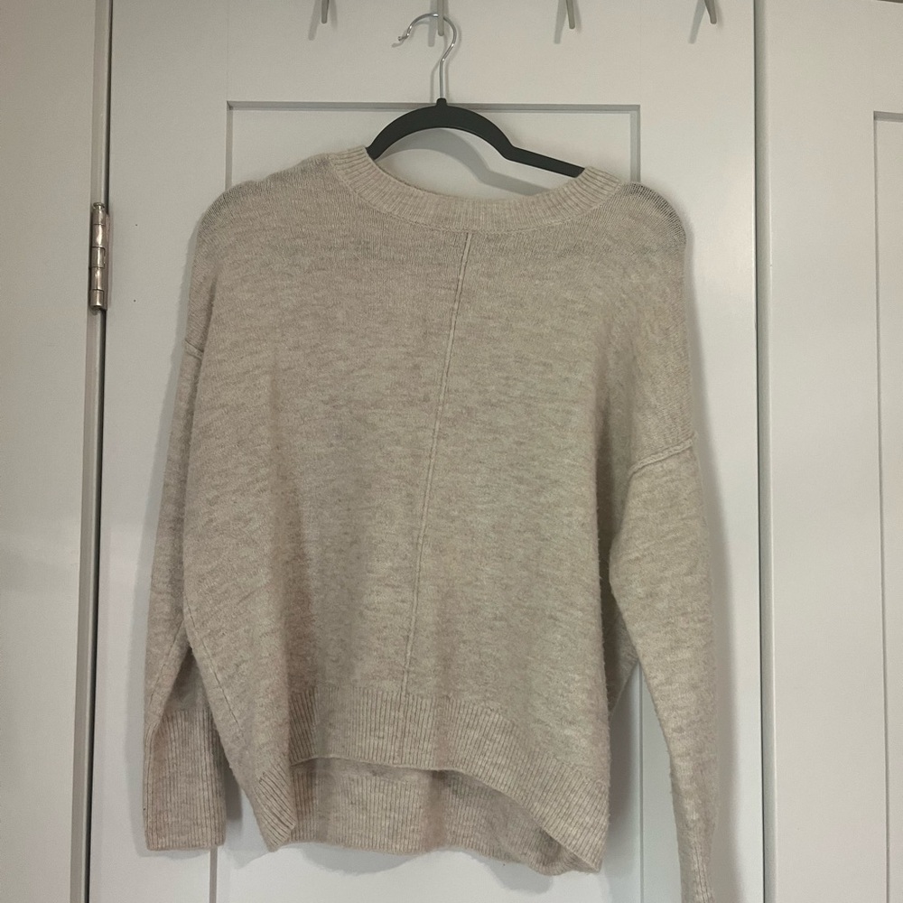 Vince Camuto Cream Crew Neck Sweater